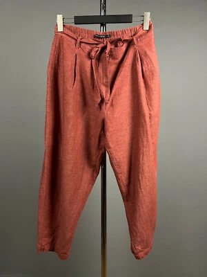 Pantalones Anchos Gudrun Sjoden Mujer Naranja Melocotón Lino Globo Harén Talla M Foto 1 de 4