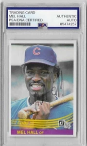 Mel Hall Signed 1984 Donruss Card PSA/DNA Certified - Picture 1 of 2