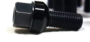 20x 14x1.5 Black Titanium Lug Bolt Porsche 911 BOXSTER MACAN CAYMAN PANAMERA - Picture 1 of 12