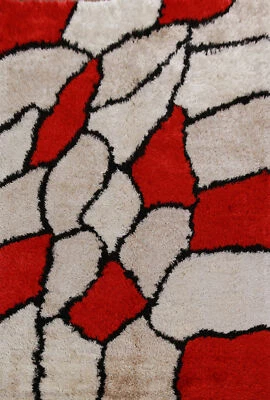 High-quality Modern Shaggy Rug 5x8 ft Eye-Catching Abstract Design rug - Image 1 of 4