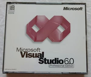 Microsoft Visual Studio 6.0 Professional Edition & J++ w/ CD Key Code Jewel Case - Picture 1 of 5