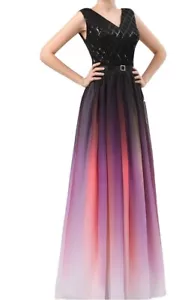 For your Special Day Size 22 Dress Long Gown Ombre Formal Prom Wedding Sequins - Picture 1 of 13