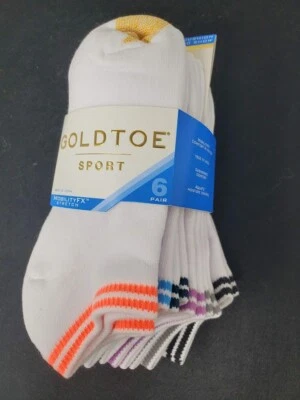 Paquete de 6 calcetines tobilleros para mujer punta dorada no show, talla 9-11 se adapta al zapato 6-9 Foto 1 de 4