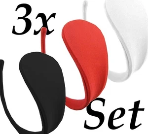 Set da 3 corde moda spiaggia CString Tanga mini bikini lingerie Gogo S/M/L - Foto 1 di 1