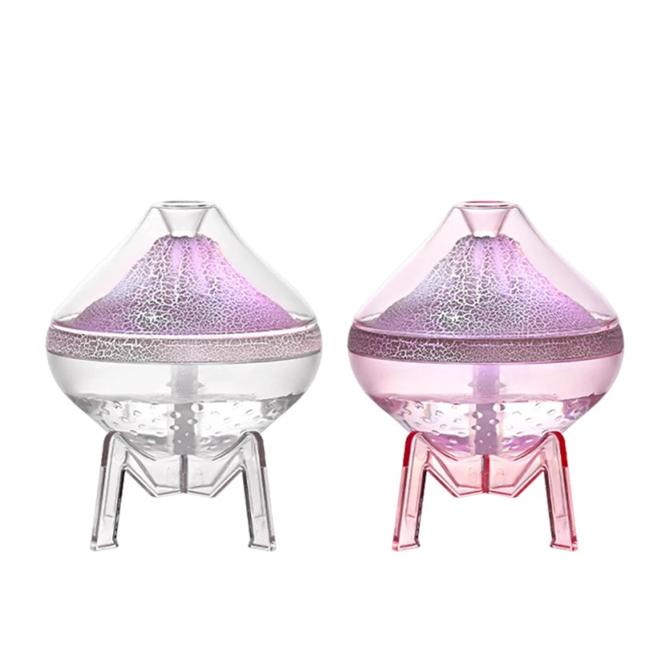 Air Humidifier Small Humidifier Low Noise Crack Pattern LED Volcano Decorative - Image 1 of 1