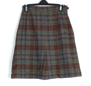 Monsoon UK 10 Wool Woollen Tartan Tweed Mini Skirt Fall Autumn Winter - Picture 1 of 6