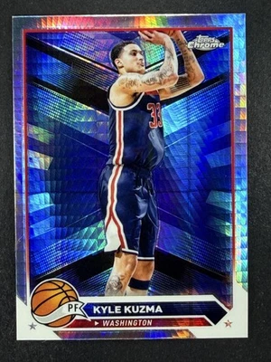 2023-24 Topps Chrome #139 Kyle Kuzma Prism Refractor Washington Wizards - Image 1 of 2