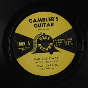 CAB CALLOWAY: gambler's guitar / hey joe BELL 7" Single 78 RPM - Picture 1 of 2
