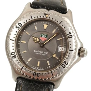 Tag Heuer Wi1111 Professional 200 Date Quartz Men'S Watch Silver Black / C357 Us - Picture 1 of 10