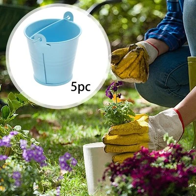 5x Cubos de Metal Galvanizado Favores de Fiesta Mesa Centro de Mesa Flor Decorativo Foto 1 de 2