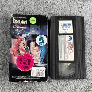 Dollman vs Demonic Toys 1993 VHS Horror Movie Vintage Scary OOP Halloween Tested - Picture 1 of 15