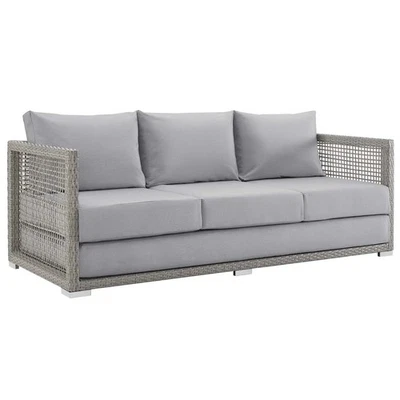 Aura Outdoor Patio Wicker Rattan Sofa - Image 1 of 4