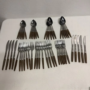 INTERPUR Royal Elegance Edelstahl Besteckset Braun Holz 54er Set - Bild 1 von 12