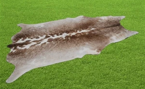 100% Genuine Cow hide Rug Area Carpet Skin Leather 22.53 sq.feet (59"x55") A753N - Picture 1 of 3