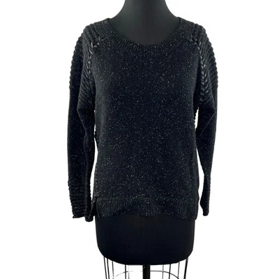 GENERATION LOVE Black Wool Blend Eleanor Whip Stitch Long Sleeve Sweater Size S - Image 1 of 4