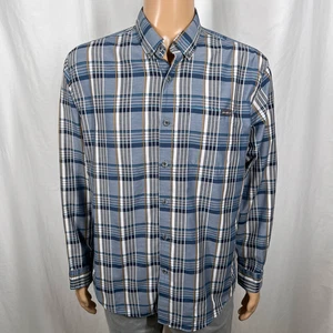 Eddie Bauer Herren Large blau kariert klassisch Langarm Outdoor Knopfleiste Hemd - Bild 1 von 10