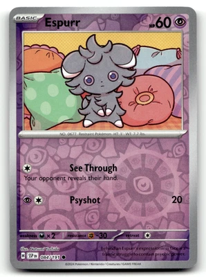 Espurr 084/191 Reverse Holo Common SV08: Surging Sparks LP - Image 1 of 2