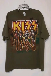 Camisa De Colección Kiss- Banda Ejército Para Hombre XL, Verde Oliva - Imagen 1 de 7