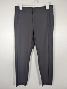 Athleta Stellar Trouser Pants Womens 10 Brown Ankle Zip Hem Travel Stretch Work - Picture 1 of 13