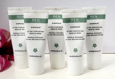 4 упаковки REN EVERCALM УЛЬТРА УСПОКАИВАЮЩАЯ СПАСАТЕЛЬНАЯ МАСКА 10 МЛ / 0,34 ЖИДКОЙ УНЦИИ МИНИ ЗАПЕЧАТАННАЯ - Изображение 1 из 2