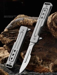 Mini Taschen Klapp Allzweckmesser Skalpell Klinge Outdoor Camping Schlüsselanhänger Werkzeuge - Bild 1 von 14
