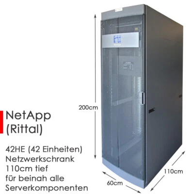 19" 48Cm 42U Netapp Server Rack Network Rack 110Cm Deep Rittal Compatible S21 - Image 1 of 4