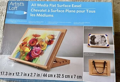 Caballete de madera maciza mesa de artista plegable 17” X 12” con correa para deber Foto 1 de 4