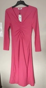 Neu mit Etikett- Pinkes/rosa langes Damen-Kleid von MNG MANGO, Größe M - Bild 1 von 4