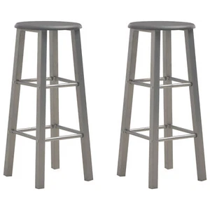 Bar Stools 2 pcs Anthracite MDF G3M5 - Picture 1 of 6