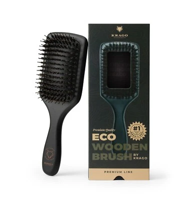 Stylish Black and Light Wood Natural OakWooden Brush Krago Professional Quality - Image 1 of 4