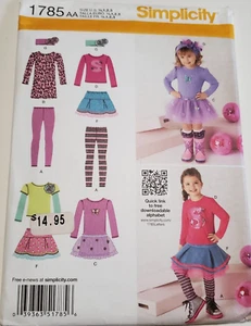Simplicity 1785 - Child Cute & Playful Clothing Pattern - Size 1/2 - 3 - Picture 1 of 6