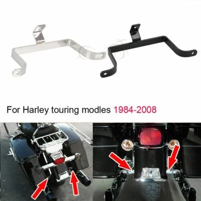 Alforje traseiro de motocicleta para suporte de para-lama para Harley Touring Road King - Imagem 1 de 3