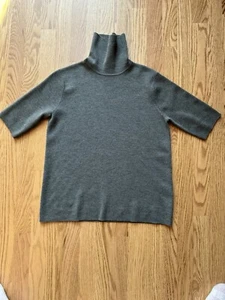 Eileen Fisher Wollpullover Damen Größe S Rollkragen Kurzarm Merino " - Bild 1 von 8
