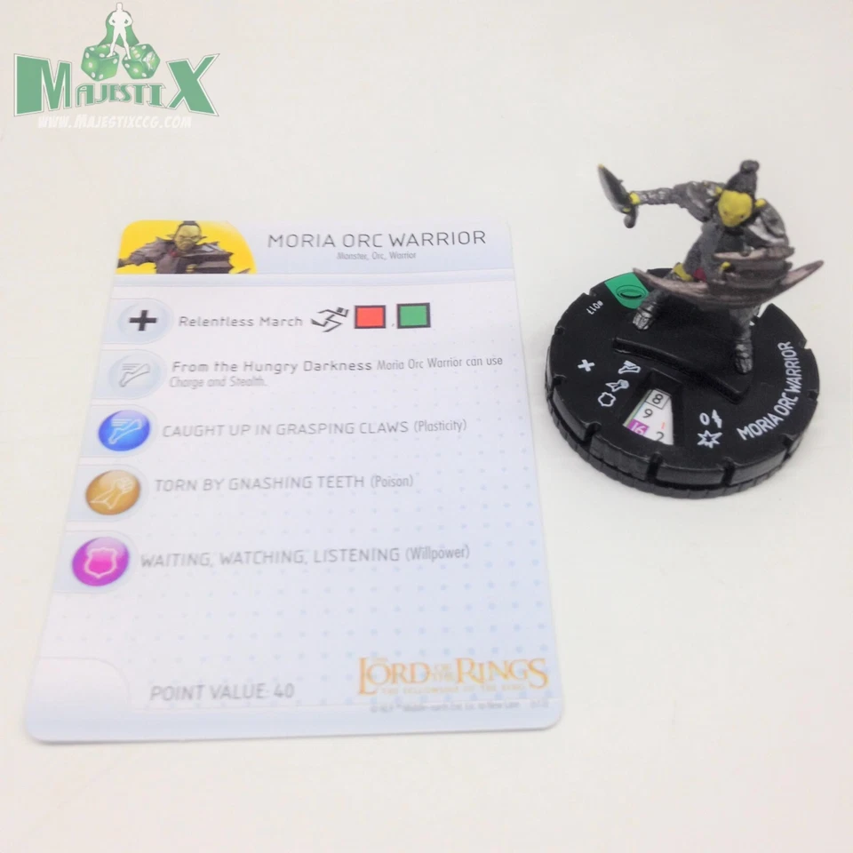 Heroclix The Lord of the Rings Fellowship of the Ring set Moria Orc Warrior #017 - Image 1 of 1