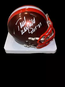PAUL WARFIELD Signed CLEVELAND FLASH BROWNS MINI HELMET HALL OF FAME WR BAS - Picture 1 of 2