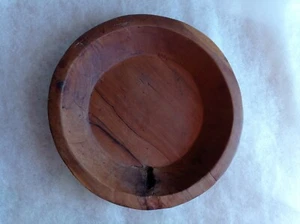 ANTIQUE PRIMITIVE  LARGE WOOD WOODEN BOWL  - Picture 1 of 8