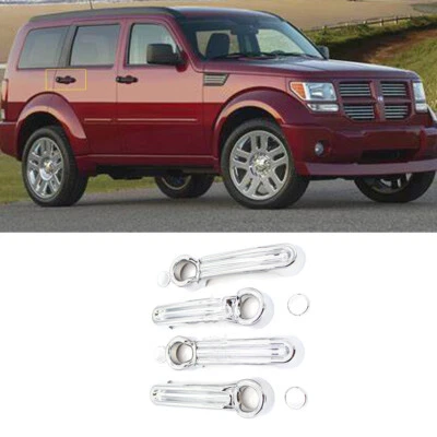 Chrome For DODGE NITRO 2007 08 09 2010 2011 2012 Door Handle COVERS Overlays Set - Изображение 1 из 3