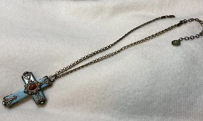 Collar Cruz Estilo Barroco, Bisutería 16" a 20" Ajustable Foto 1 de 4