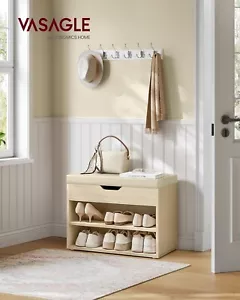 VASAGLE Shoe Bench with Cushion, Storage Bench with Padded Seat - Picture 1 of 5