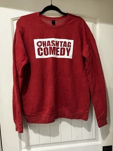 # Hashtag Comedy Red Sweatshirt Size Large - Picture 1 of 3