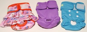 Wegreeco Dog Diaper SMALL Washable Reusable Female All Life Stages 3pk - Picture 1 of 5