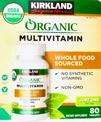 Comprimidos multivitamínicos orgánicos de origen integral Kirkland Signature Foto 1 de 3