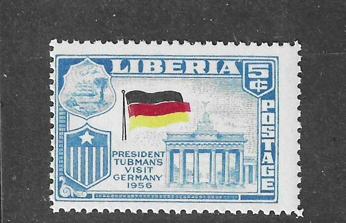 利比里亚 1958 年,访问德国,红色国旗是双旗,全新编号 #369 — 第 1/1 张图片