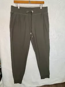 True Religion Olive Green Drawstring Sweatpants Baggy Joggers Medium Logo Y2K - Picture 1 of 10