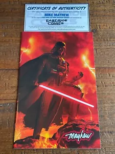 STAR WARS 25 MIKE MAYHEW SIGNED COA DARTH VADER EXCL VIRGIN DRESS VARIANT-B HOT! - Picture 1 of 2
