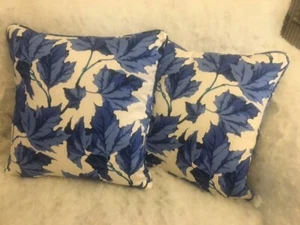 NEW LISTING DAPPLED LEAF BY HARLEQUIN 1 PAIR OF 18" CUSHION COVERS STUNNING ! - Picture 1 of 5