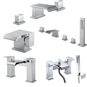 Wasserfall Chrom Badarmaturen, Waschbeckenarmaturen, Badeinfüllhähne, Badduschmischer - Bild 1 von 54