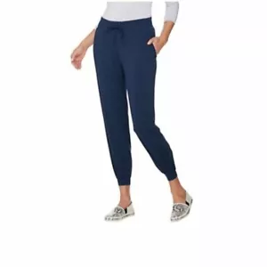 ANYBODY XL Azul Marino Cepillado HACCI PANTALONES JOGGER LOUNGE SÚPER SUAVES - Imagen 1 de 4