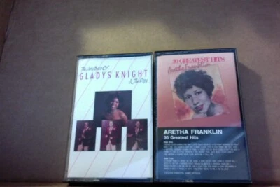 2 EX CASSETTE TAPE Aretha Franklin 30 Greatest Hits & Gladys Knight & the Pips - Image 1 of 4