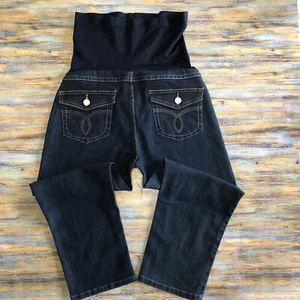 Bella Vida Maternity Jeans Capri Crop Dark Wash Womens Size S - Picture 1 of 12
